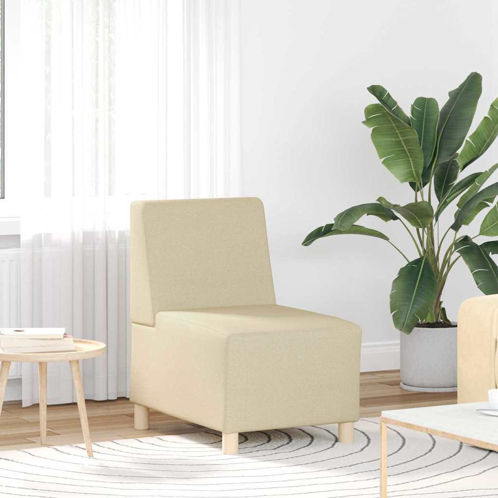 Μοναδικός Καναπές χωρίς Χερούλια 3 pcs Κρεμ 55 x 74 x 82 εκ.