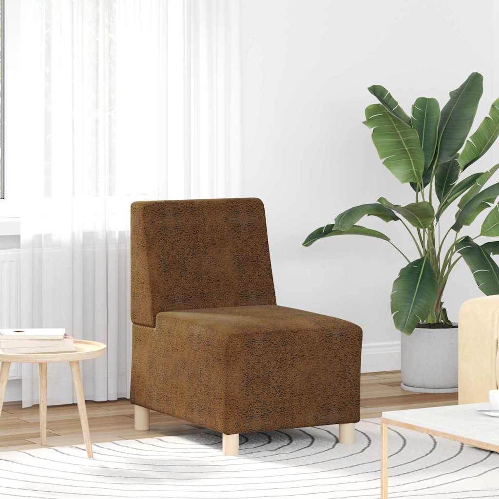 Μοναδικός Καναπές χωρίς Χερούλια 3 pcs Καφέ 55 x 74 x 82 εκ. - Pakobazaar