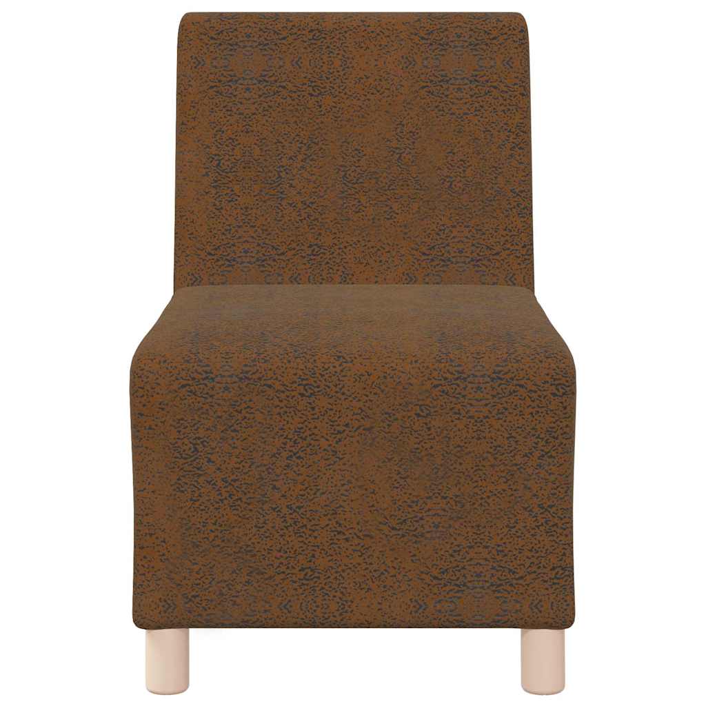 Μοναδικός Καναπές χωρίς Χερούλια 3 pcs Καφέ 55 x 74 x 82 εκ. - Pakobazaar