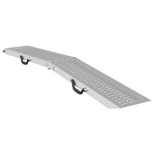 Πτυσσόμενη ράμπα 200kg ανά ράμπα 2 pcs Ασημί 166 x 23 x 4,5 εκ - Pakobazaar
