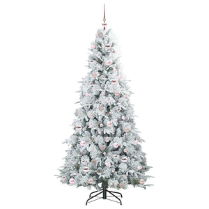Τεχνητό Χριστουγεννιάτικο Δέντρο με Άξονα με βάση Λευκό 210 cm