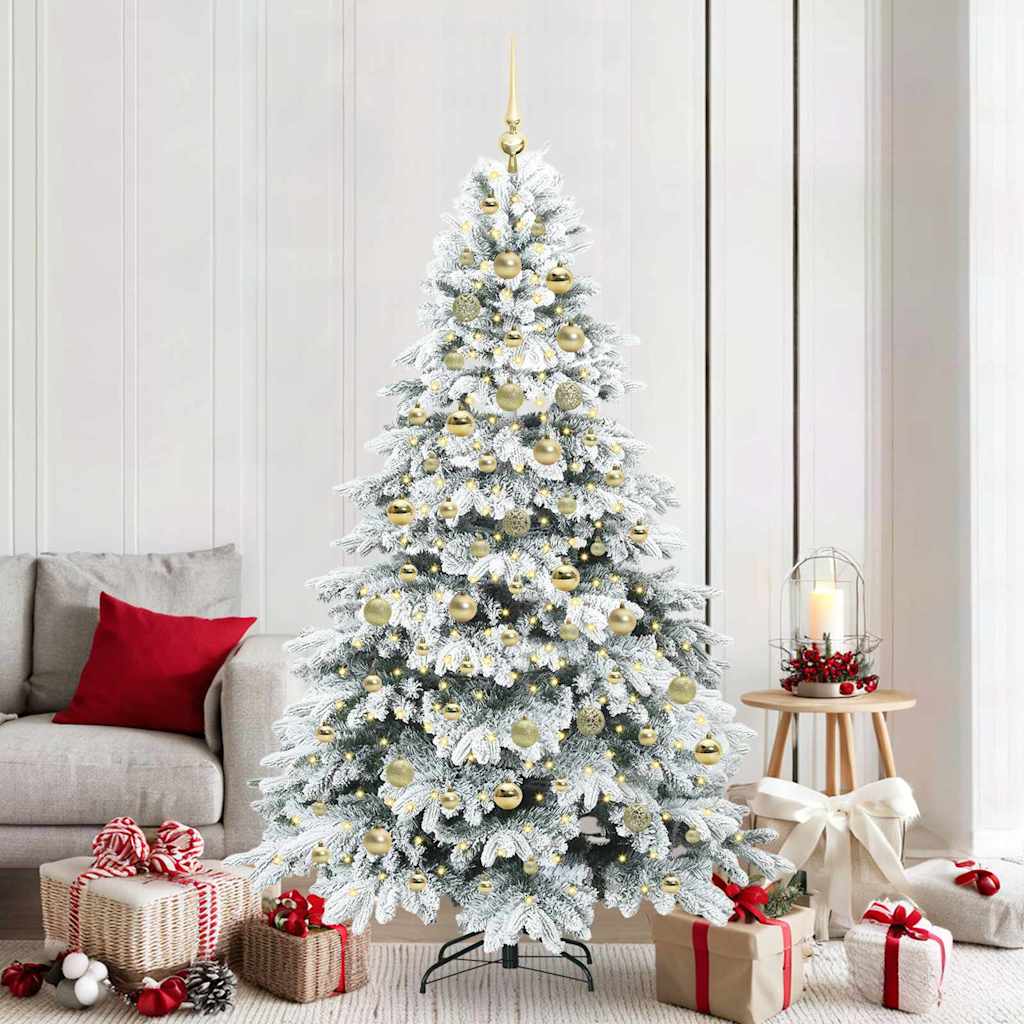 Τεχνητό Χριστουγεννιάτικο Δέντρο Λευκό 210 cm ΠΕ και PVC