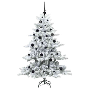 Τεχνητό Χριστουγεννιάτικο Δέντρο με Άξονα με βάση Λευκό 150 cm