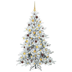 Τεχνητό Χριστουγεννιάτικο Δέντρο με Άξονα με βάση Λευκό 180 cm - Pakobazaar