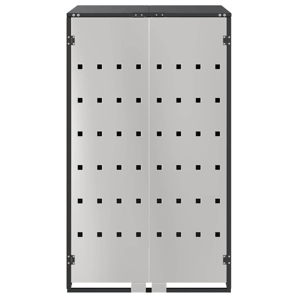 Αποθήκευση Κάδου με Καπάκι Αερίου για Κάδο 240L Ανθρακί Ατσάλι - Pakobazaar