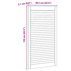 Πόρτα Ντουλάπας Φυσικό 110 x 2,1 x 59,5 cm Μασίφ Ξύλο Πεύκου