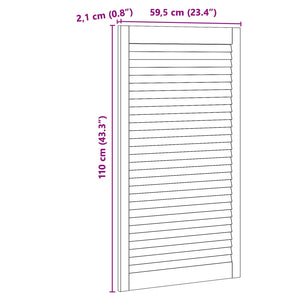 Πόρτα Ντουλάπας με πόρτα 2 pcs Φυσικό 110 x 2,1 x 59,5 cm - Pakobazaar