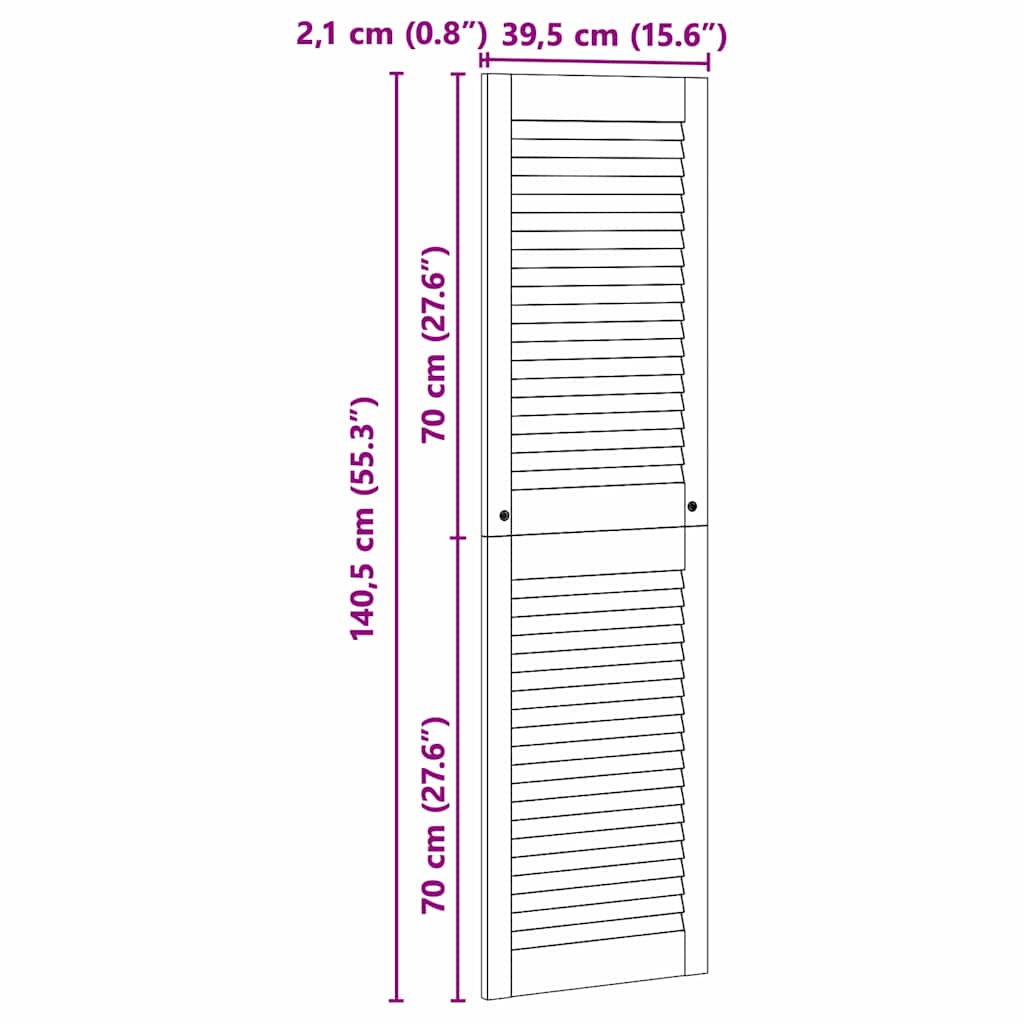 Πόρτα Ντουλάπας με πόρτα Φυσικό 140,5 x 2,1 x 39,5 cm - Pakobazaar