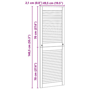 Πόρτα Ντουλάπας με πόρτα 2 pcs Φυσικό 49,5 x 2,1 x 140,5 εκ - Pakobazaar