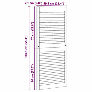Πόρτα Ντουλάπας με πόρτα Φυσικό 140,5 x 2,1 x 59,5 cm - Pakobazaar