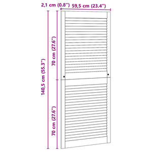 Πόρτα Ντουλάπας με πόρτα 2 pcs Φυσικό 140,5 x 2,1 x 59,5 cm - Pakobazaar