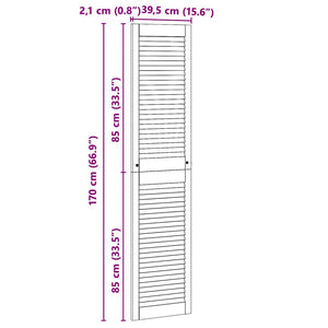 Πόρτα Ντουλάπας Φυσικό 170 x 2,1 x 39,5 cm Στερεά ξυλεία πεύκου - Pakobazaar