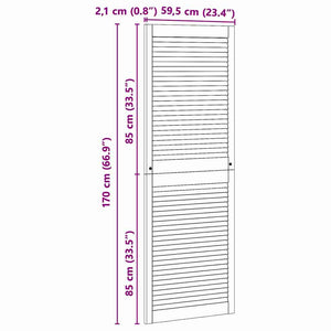 Πόρτα Ντουλάπας Φυσικό 170 x 2,1 x 59,5 cm Στερεά ξυλεία πεύκου - Pakobazaar