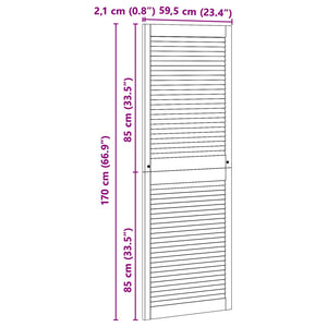 Πόρτα Ντουλάπας με πόρτα 2 pcs Φυσικό 170 x 2,1 x 59,5 cm - Pakobazaar