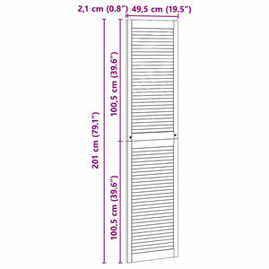 Πόρτα Ντουλάπας Φυσικό 201 x 2,1 x 49,5 cm Στερεά ξυλεία πεύκου - Pakobazaar