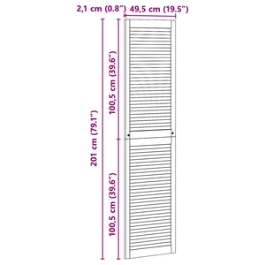 Πόρτα Ντουλάπας με πόρτα 2 pcs Φυσικό 201 x 2,1 x 49,5 cm - Pakobazaar