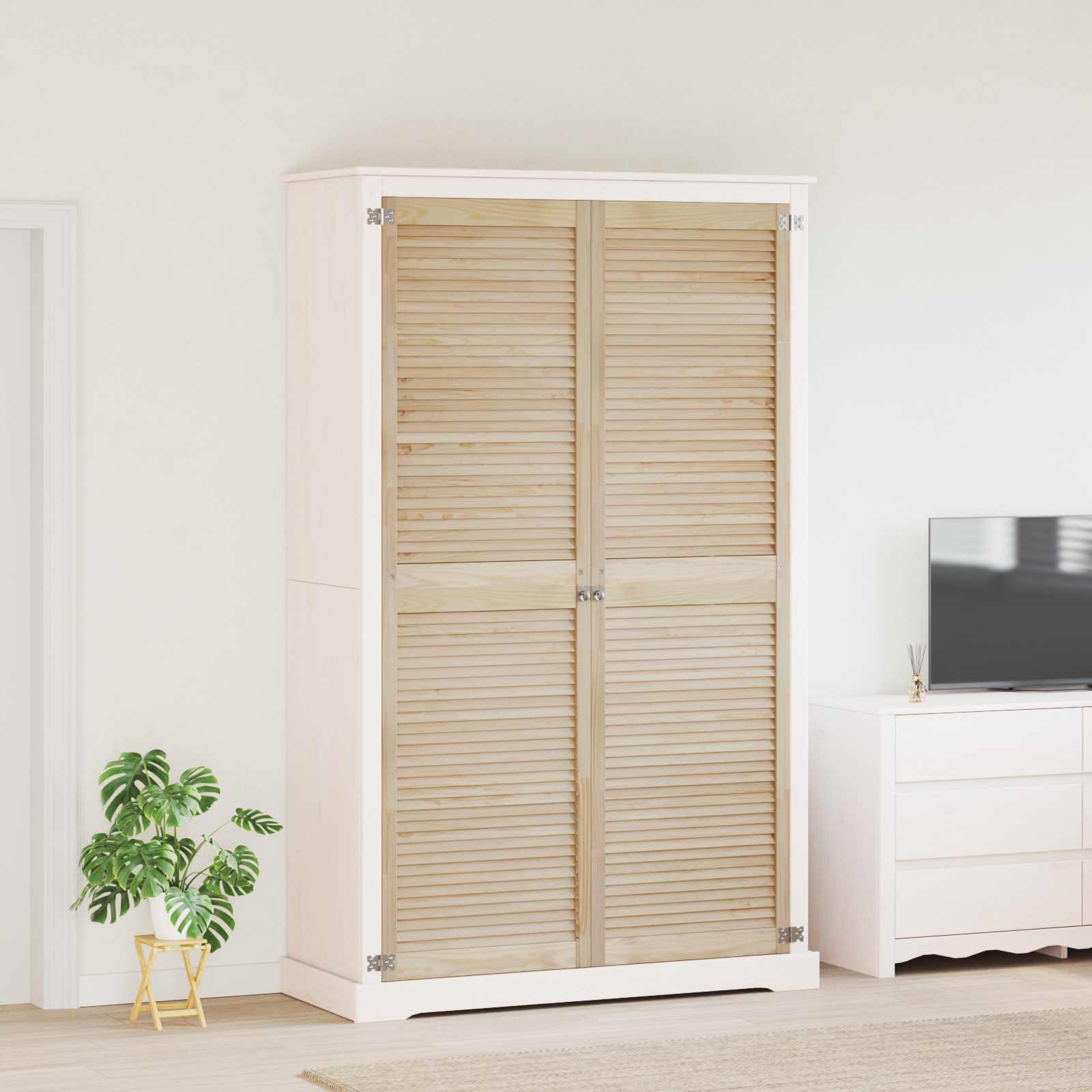 Πόρτα Ντουλάπας με πόρτα 2 pcs Φυσικό 201 x 2,1 x 59,5 cm - Pakobazaar