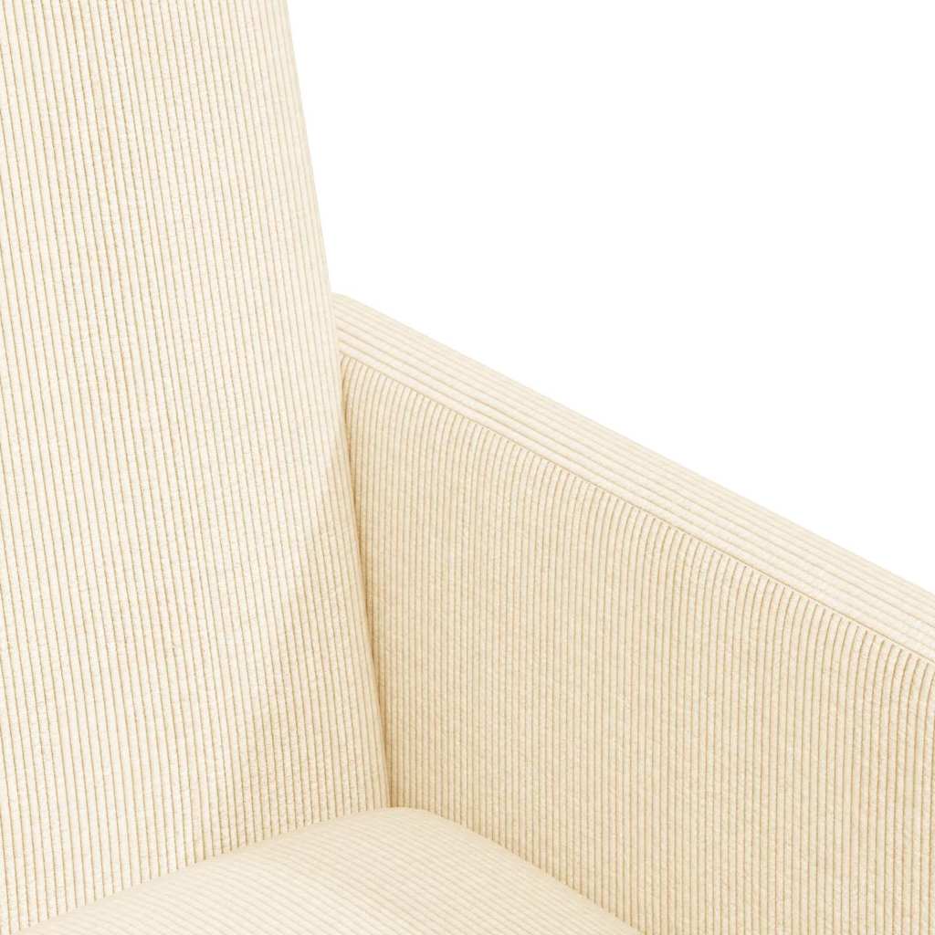 Καρέκλες Φαγητού με Ρόδες 2 pcs Κρεμ 57 x 66 x 94 εκ Βελούδο