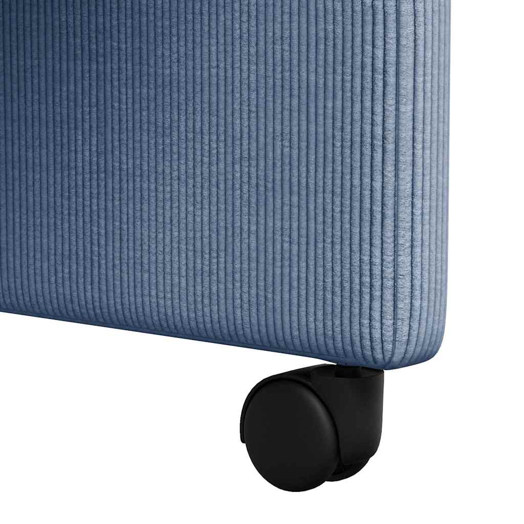 Καρέκλες Φαγητού με Ρόδες 2 pcs Μπλε 57 x 66 x 94 εκ Βελούδο