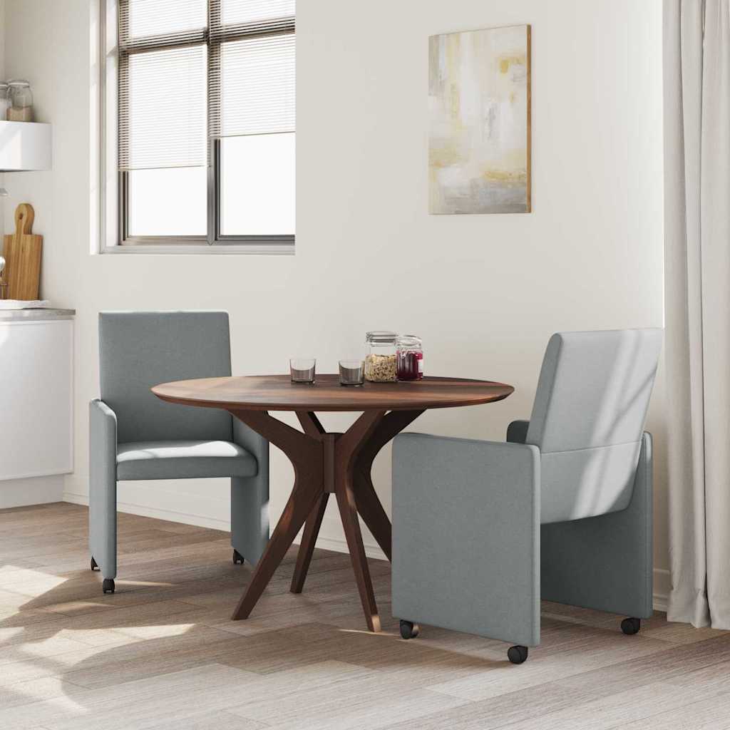 Καρέκλες Φαγητού με Ρόδες 2 pcs Ανοιχτό γκρι 57 x 66 x 94 εκ