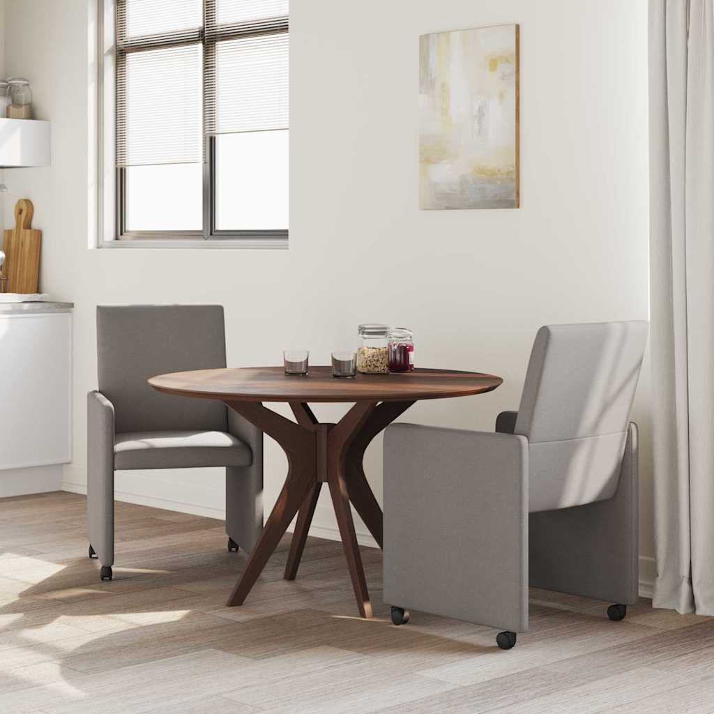 Καρέκλες Φαγητού με Ρόδες 2 pcs Taupe 57 x 66 x 94 εκ ύφασμα - Pakobazaar