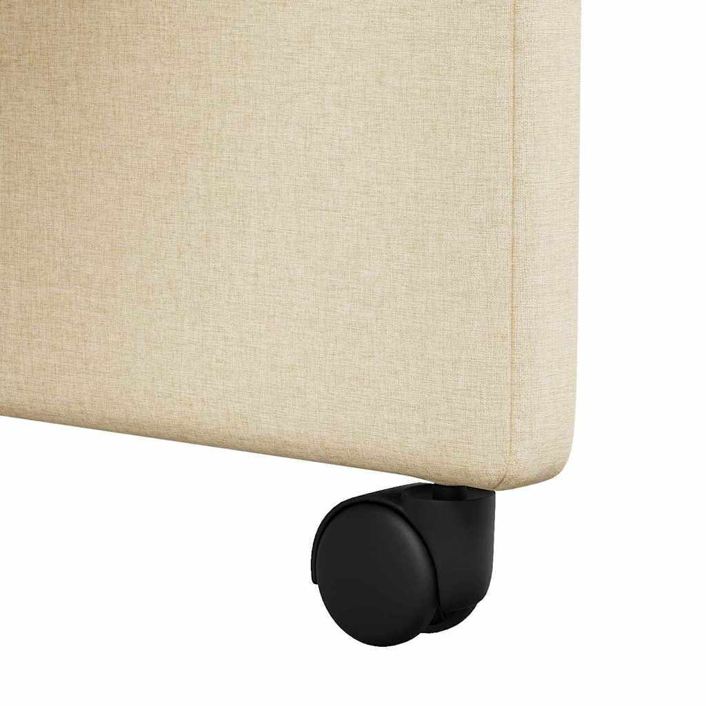 Καρέκλες Φαγητού με Ρόδες 2 pcs Κρεμ 57 x 66 x 94 εκ ύφασμα