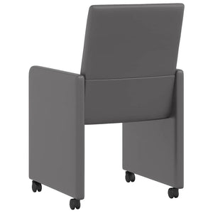 Καρέκλες Φαγητού με Ρόδες με τροχούς 2 pcs Γκρι 57 x 66 x 94 εκ - Pakobazaar