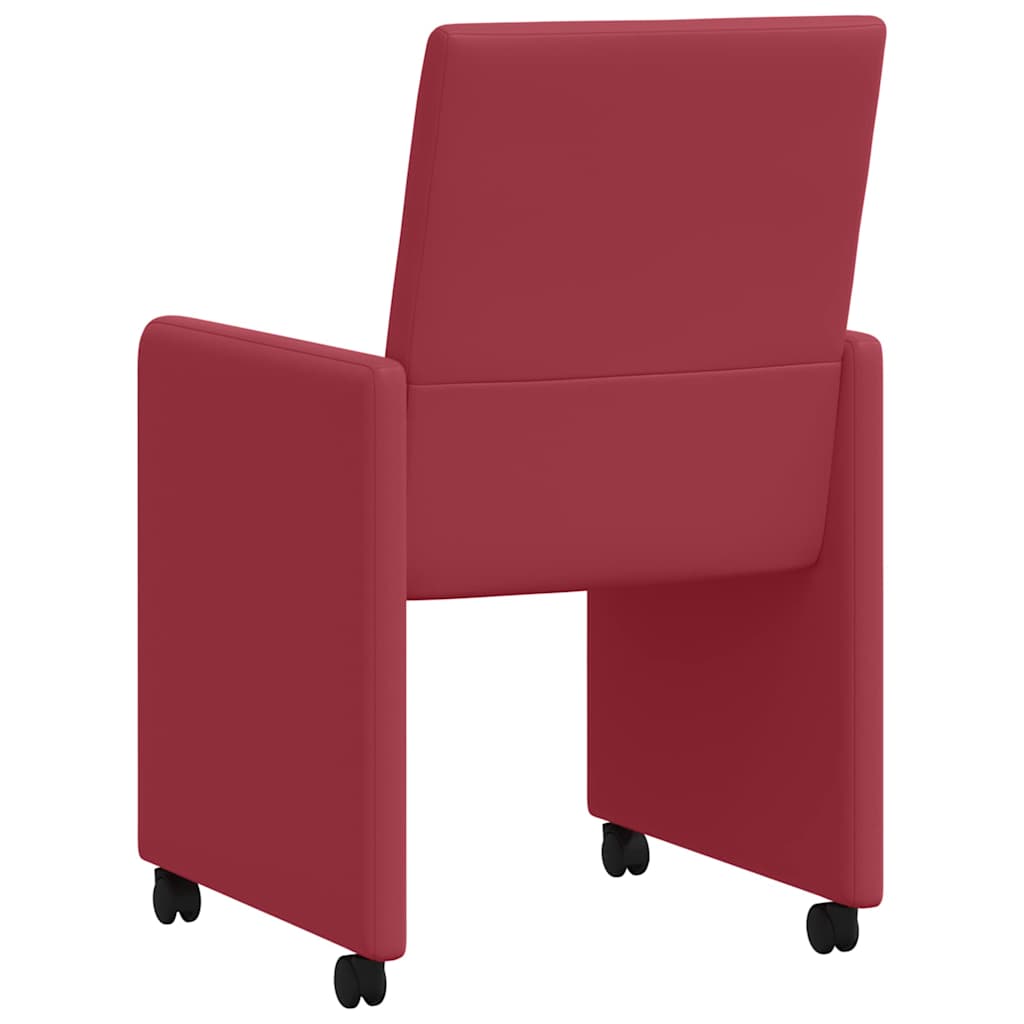 Καρέκλες Φαγητού με Ρόδες 2 pcs Μπορντό 57 x 66 x 94 εκ