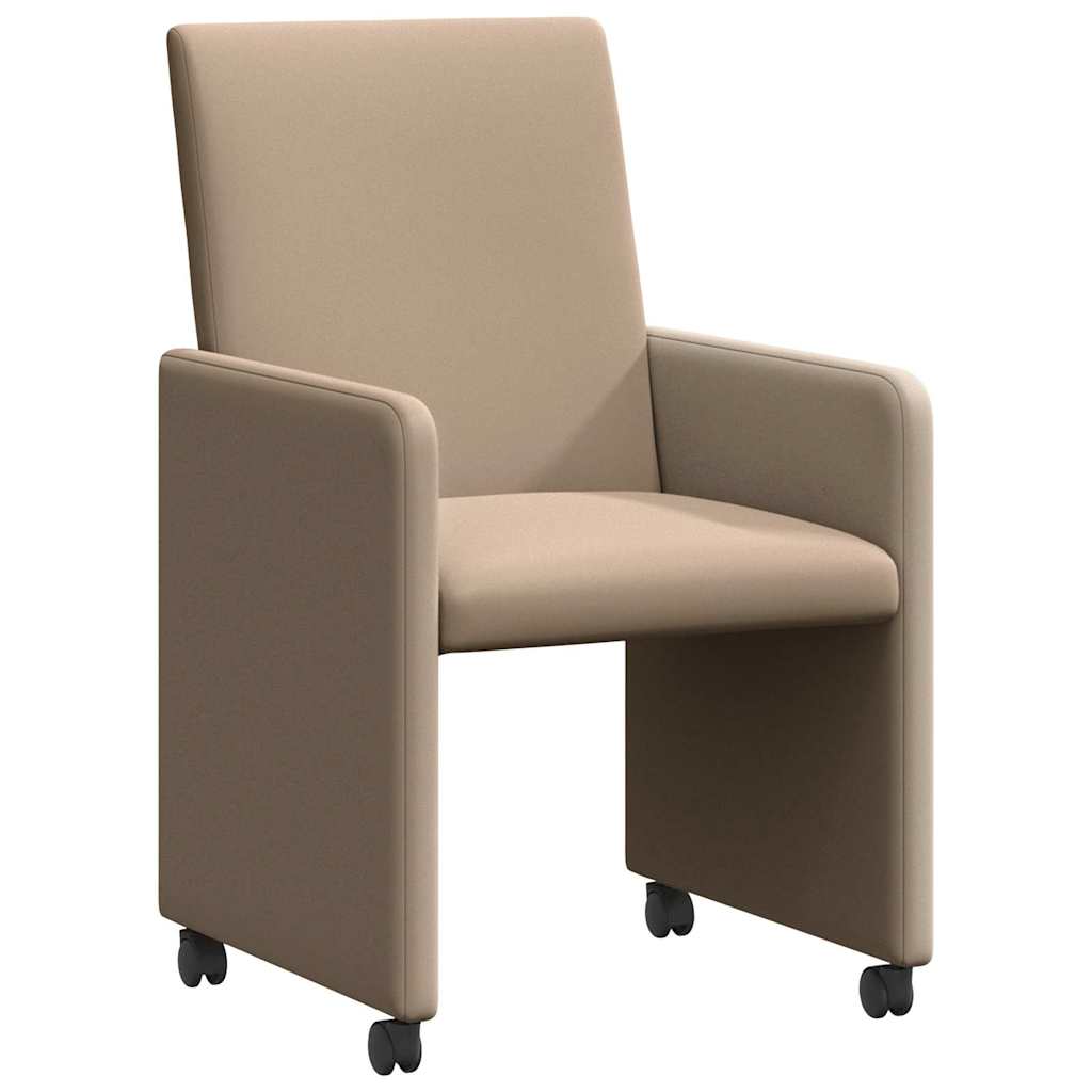 Καρέκλες Φαγητού με Ρόδες 2 pcs Καπουτσίνο 57 x 66 x 94 εκ - Pakobazaar