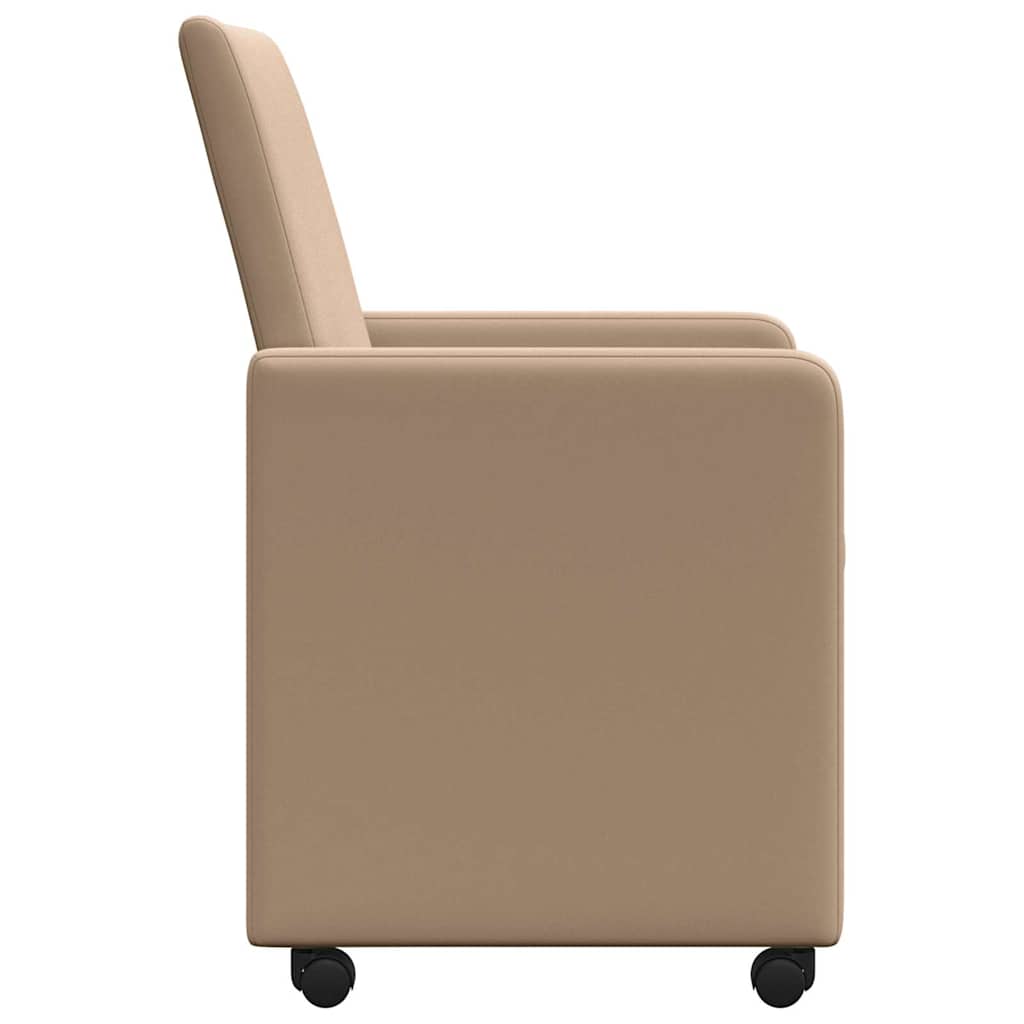 Καρέκλες Φαγητού με Ρόδες 2 pcs Καπουτσίνο 57 x 66 x 94 εκ - Pakobazaar