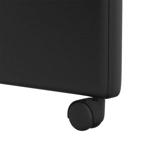 Καρέκλες Φαγητού με Ρόδες 2 pcs Μαύρο 57 x 66 x 94 εκ - Pakobazaar