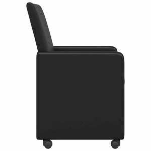 Καρέκλες Φαγητού με Ρόδες 2 pcs Μαύρο 57 x 66 x 94 εκ - Pakobazaar