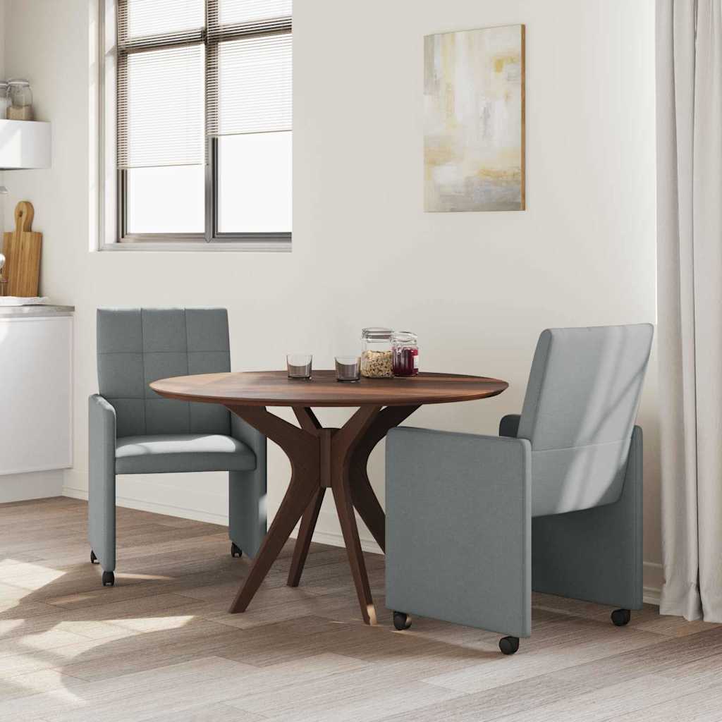 Καρέκλες Φαγητού με Ρόδες 2 pcs Ανοιχτό γκρι 58 x 65 x 94 εκ