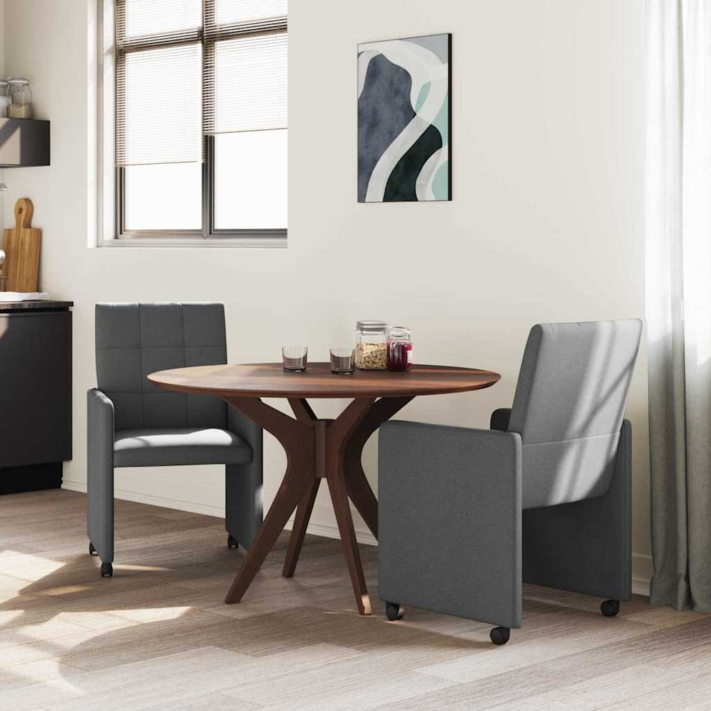 Καρέκλες Φαγητού με Ρόδες 2 pcs Σκούρο γκρι 58 x 65 x 94 εκ