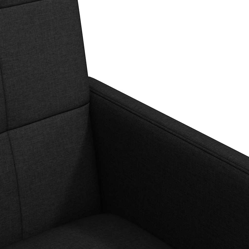 Καρέκλες Φαγητού με Ρόδες 2 pcs Μαύρο 58 x 65 x 94 εκ ύφασμα