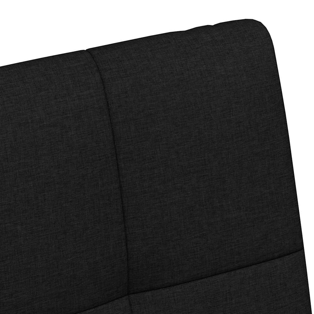 Καρέκλες Φαγητού με Ρόδες 2 pcs Μαύρο 58 x 65 x 94 εκ ύφασμα