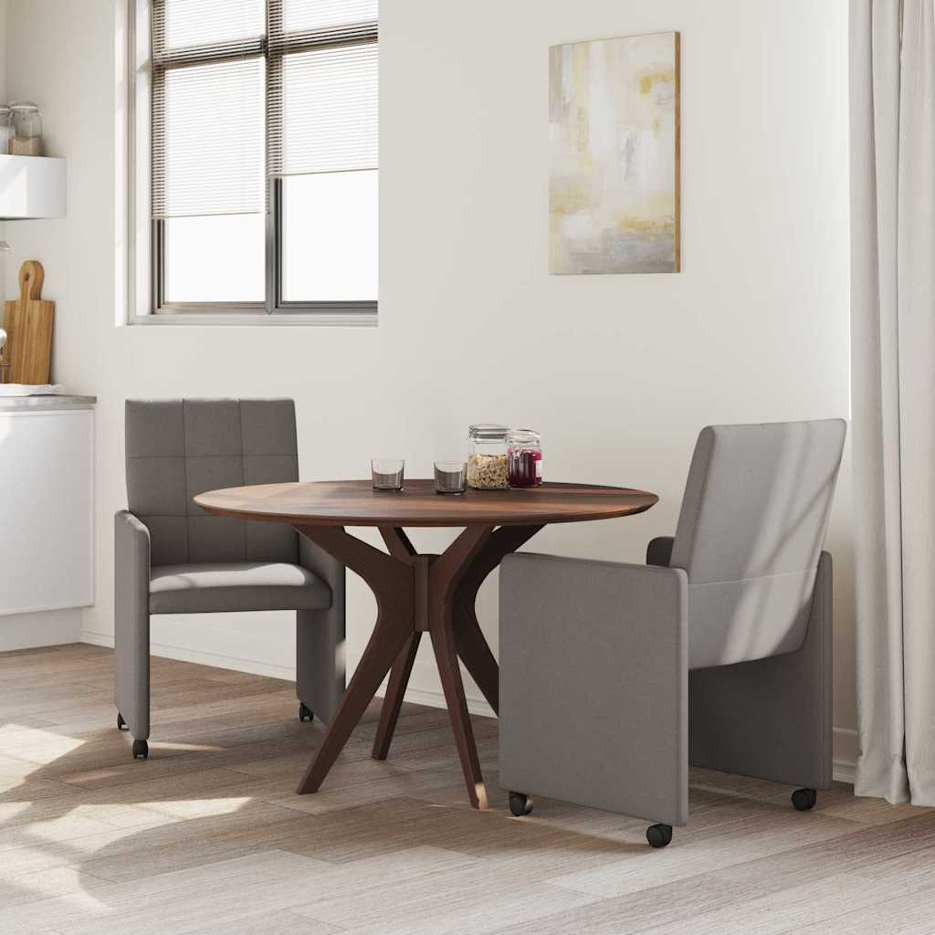 Καρέκλες Φαγητού με Ρόδες 2 pcs Taupe 58 x 65 x 94 εκ ύφασμα