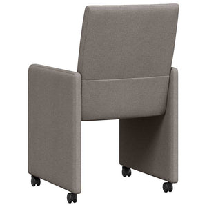 Καρέκλες Φαγητού με Ρόδες 2 τμχ. ύφασμα Taupe 58 x 65 x 94 εκ