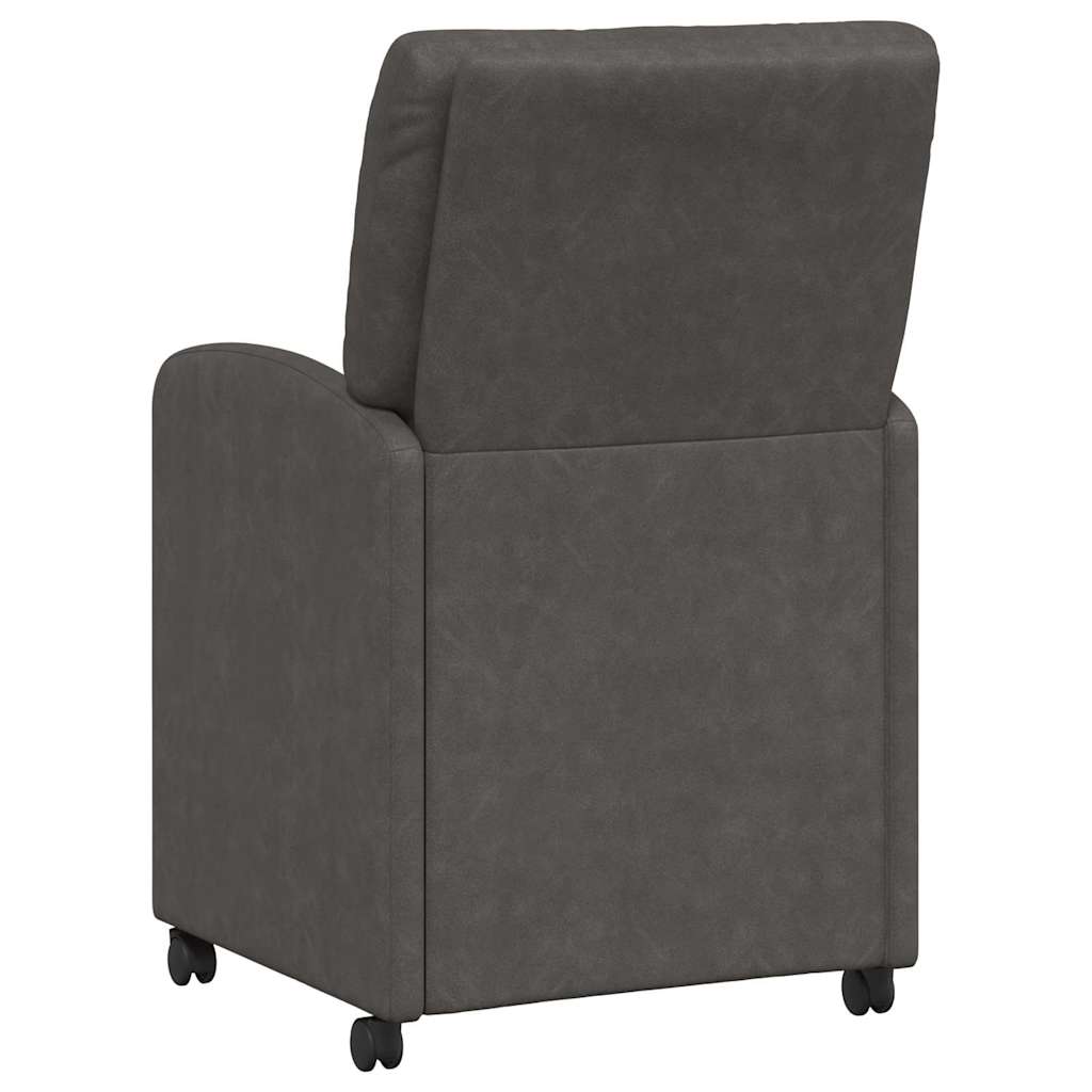 Καρέκλες Φαγητού με Ρόδες 2 pcs Μαύρο 57 x 67 x 95 εκ - Pakobazaar