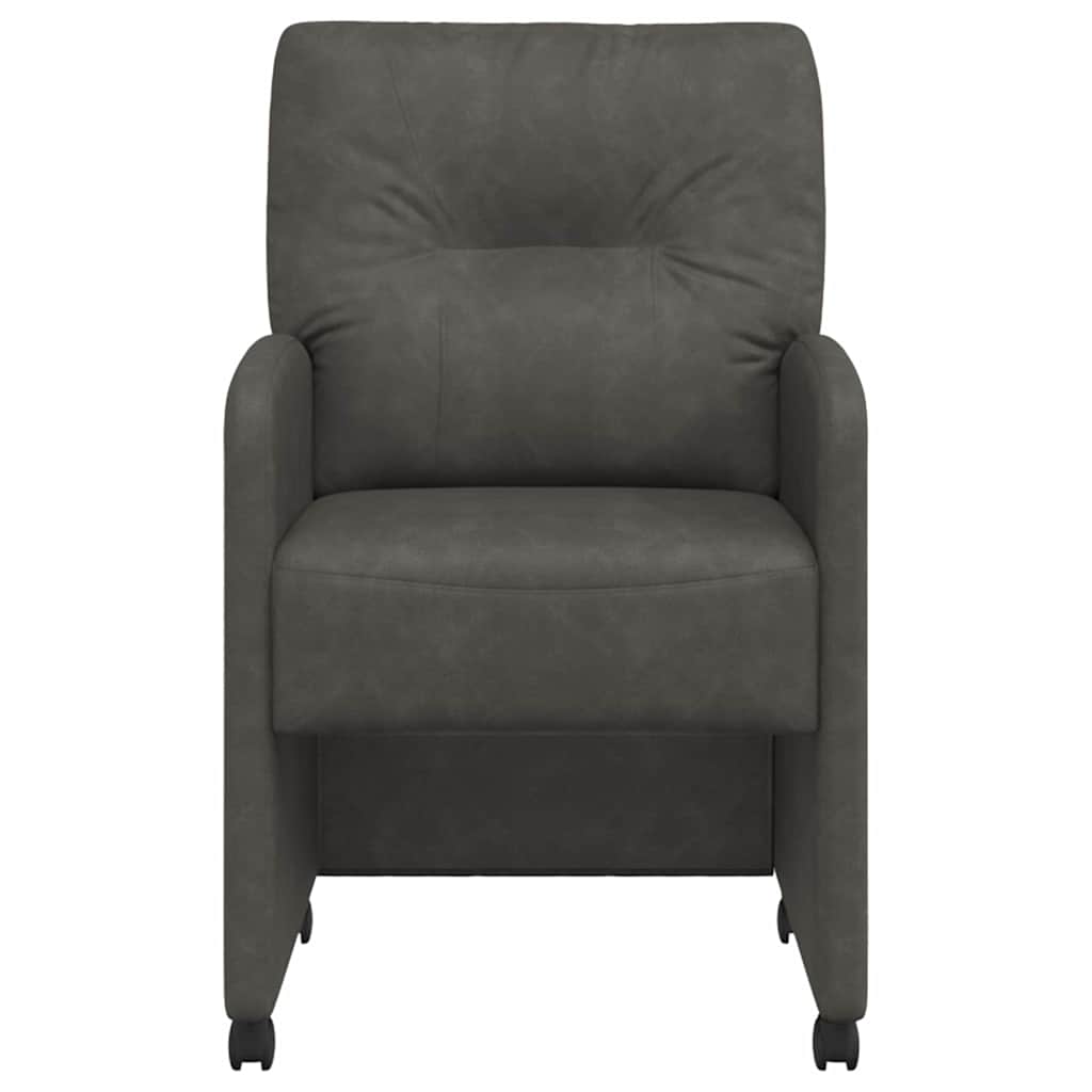 Καρέκλες Φαγητού με Ρόδες 2 pcs Μαύρο 57 x 67 x 95 εκ - Pakobazaar