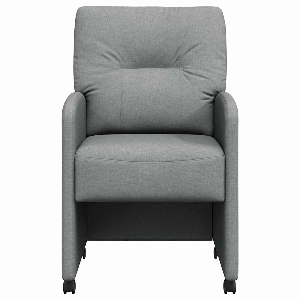 Καρέκλες Φαγητού με Ρόδες 2 pcs Ανοιχτό γκρι 57 x 67 x 95 εκ - Pakobazaar