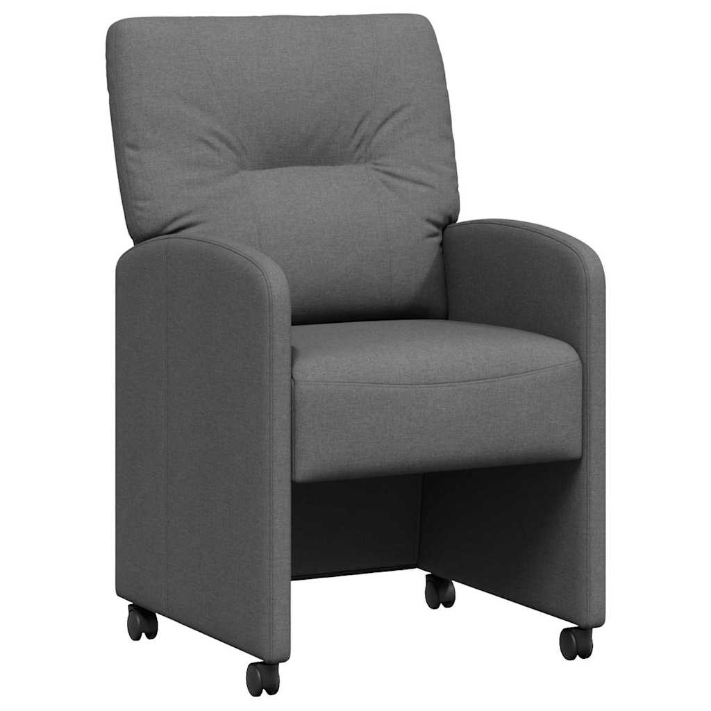 Καρέκλες Φαγητού με Ρόδες 2 pcs Σκούρο γκρι 57 x 67 x 95 εκ
