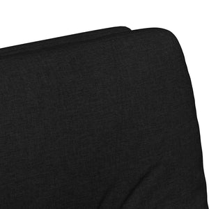 Καρέκλες Φαγητού με Ρόδες 2 pcs Μαύρο 57 x 67 x 95 εκ ύφασμα - Pakobazaar