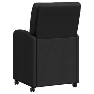 Καρέκλες Φαγητού με Ρόδες 2 pcs Μαύρο 57 x 67 x 95 εκ ύφασμα - Pakobazaar