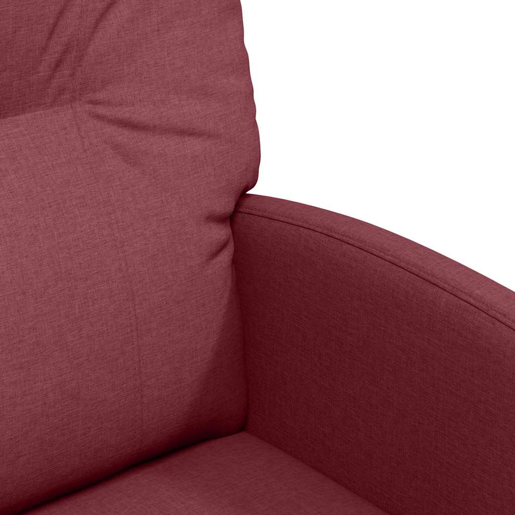 Καρέκλες Φαγητού με Ρόδες 2 pcs Μπορντό 57 x 67 x 95 εκ ύφασμα