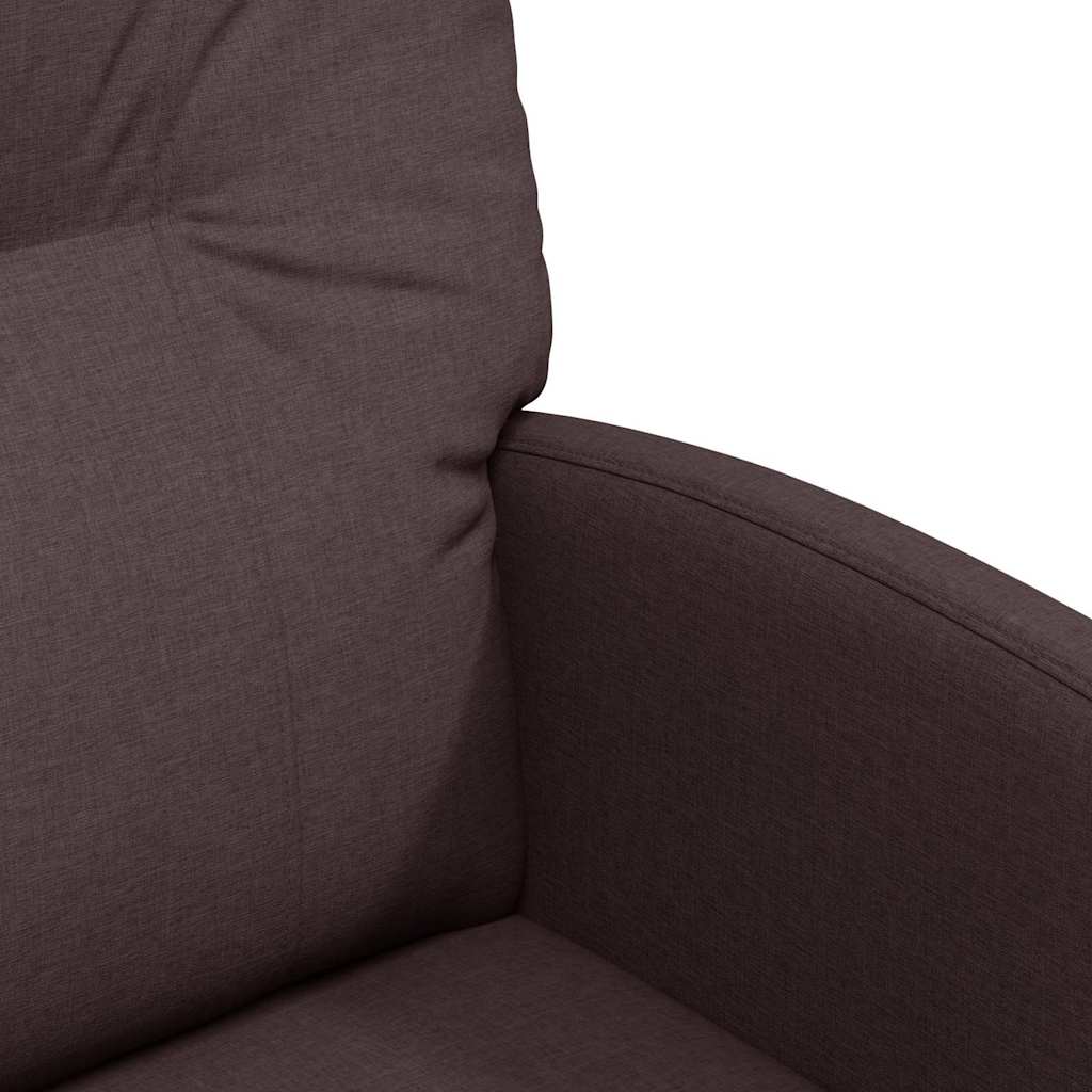 Καρέκλες Φαγητού με Ρόδες 2 pcs Σκούρο καφέ Σκούρο καφέ ύφασμα - Pakobazaar