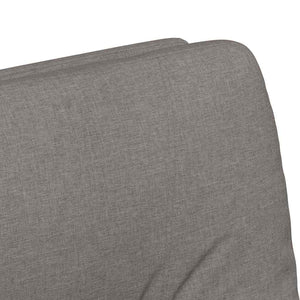 Καρέκλες Φαγητού με Ρόδες 2 pcs Taupe 57 x 67 x 95 εκ ύφασμα - Pakobazaar