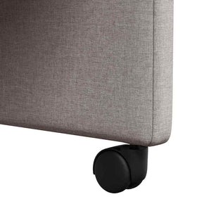 Καρέκλες Φαγητού με Ρόδες 2 pcs Taupe 57 x 67 x 95 εκ ύφασμα - Pakobazaar