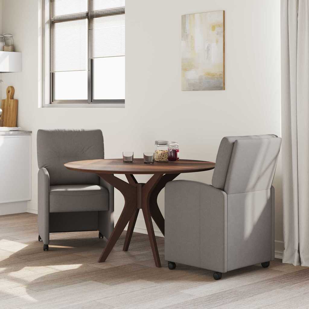 Καρέκλες Φαγητού με Ρόδες 2 pcs Taupe 57 x 67 x 95 εκ ύφασμα - Pakobazaar
