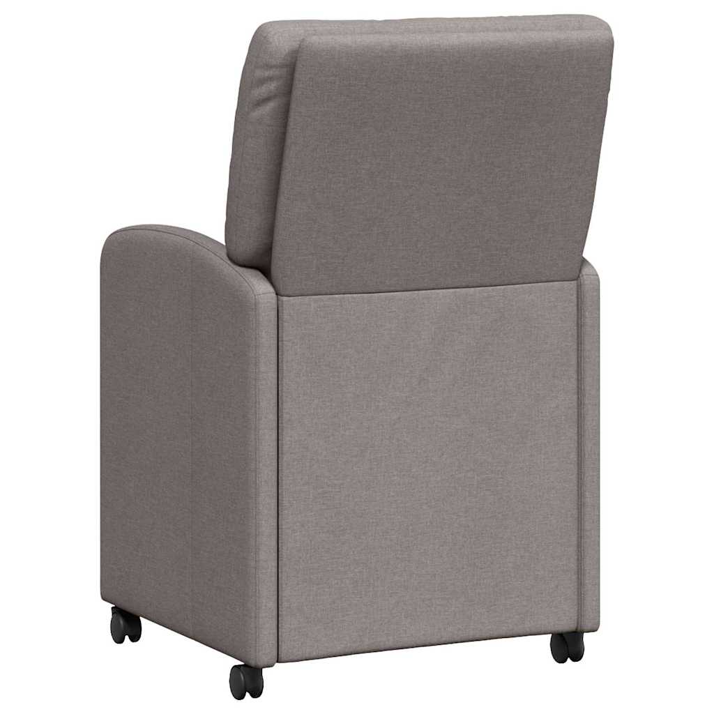 Καρέκλες Φαγητού με Ρόδες 2 pcs Taupe 57 x 67 x 95 εκ ύφασμα - Pakobazaar